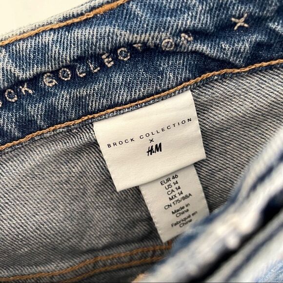 H&M Brock Collection Fitted Denim Cut Off Shorts - Picture 6 of 8